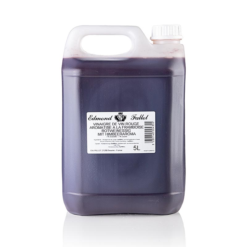 Red wine vinegar, raspberry, Edmond Fallot - 5 litres - canister