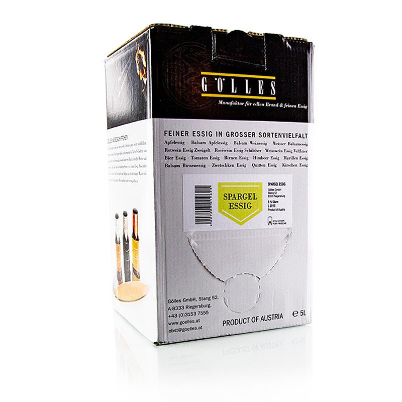 Vinaigre d`asperges de Gölles, 5% d`acidité - 5 l - Bag in box