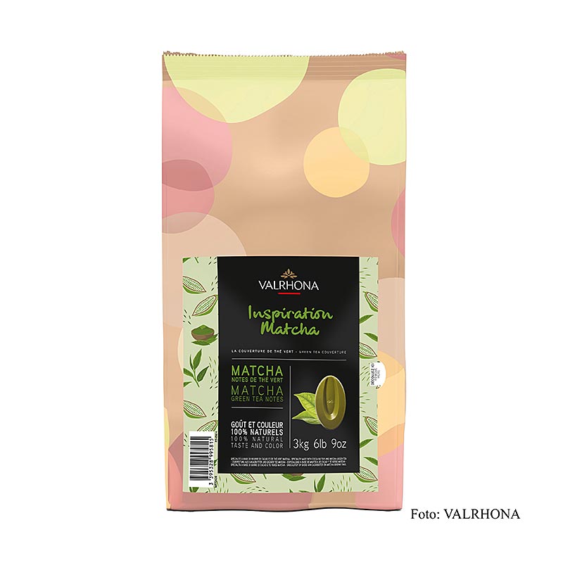 Valrhona Inspiration Matcha, serte ur graenu tei medh kakosmjori - 3 kg - taska