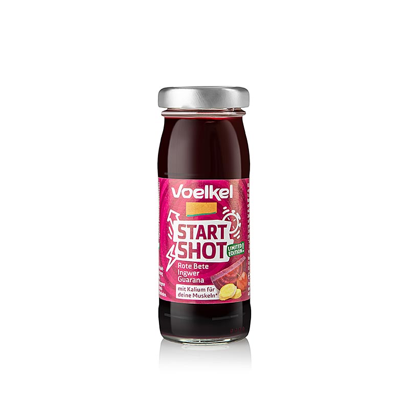 Voelkel Shot de beterraba, gengibre e guarana, organico e vegano. - 95 ml - Garrafa