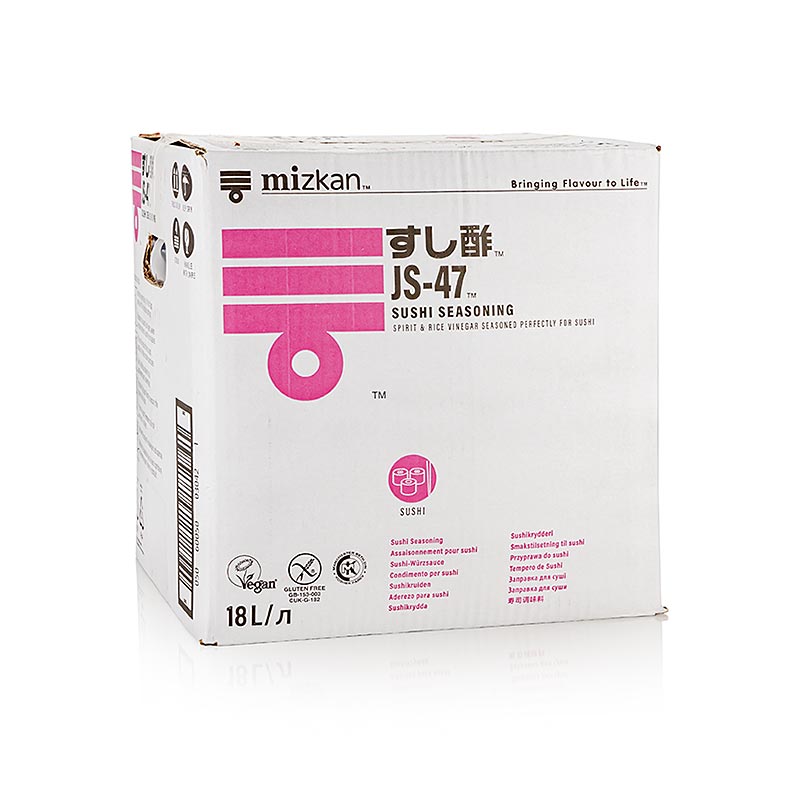 Sushikrydda, latt risvinager - krydda med salt, socker, Mizkan - 18 liter - burk