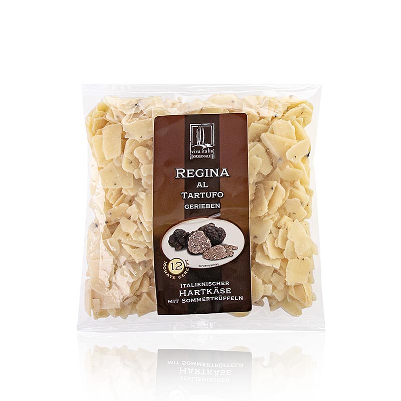Lascas de queso duro con trufa elaborado con leche de vaca, 12 meses, Viva Italia - 300 gramos - bolsa
