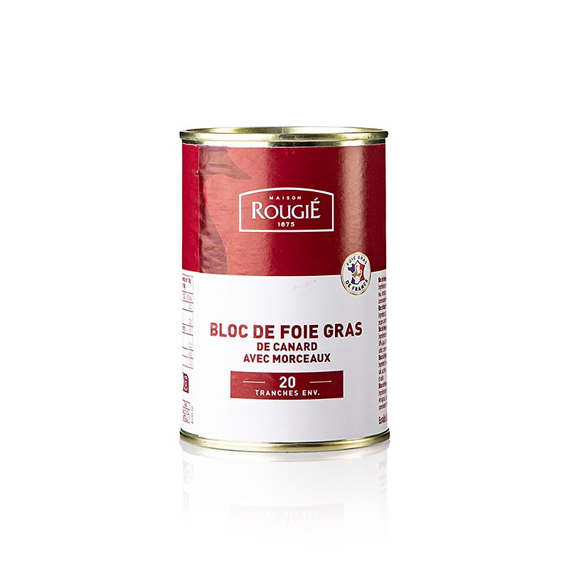 Bllok melcie rose, me copa, e rrumbullaket, gjysme e konservuar, foie gras, rougie - 400 gr - mund