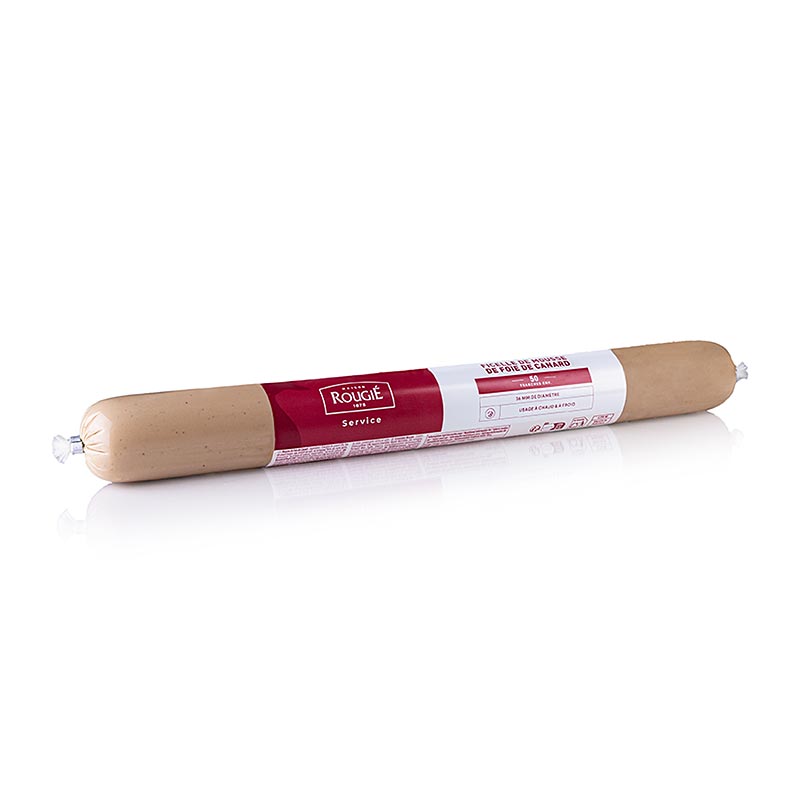 Mousse de foie gras de canard, en batonnet, 50% foie gras, Ø 36mm, 38cm, Rougie - 400 g - film