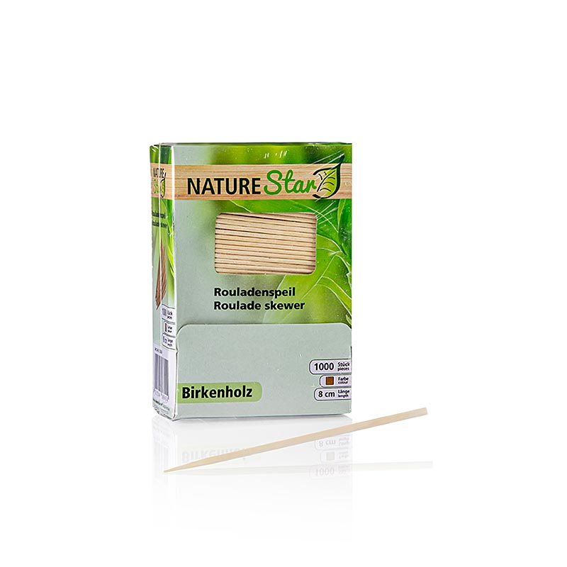 Tusuk sate gulung kayu, tusuk pesta, kecil 8cm - 1.000 buah - Kardus