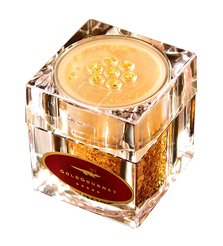 Oro - Cube shaker con laminas de pan de oro, 22 quilates, 175 £ - 0,1 gramos - caja