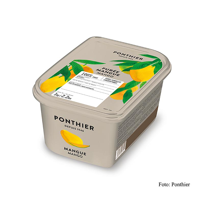 Mangosose, 100 % hedelmaa, makeuttamaton, Ponthier - 1 kg - PE-kuori