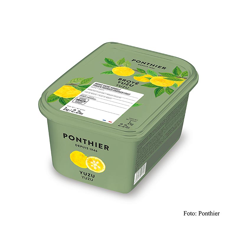 Ponthier Yuzu, groft hakket, med sukker, fra Frankrig - 1 kg - PE-skal