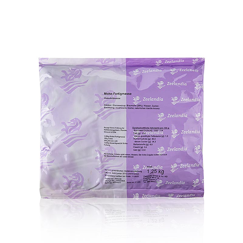 Valmuefroebakeblanding, soetet med sukker og honning - 1,25 kg - bag