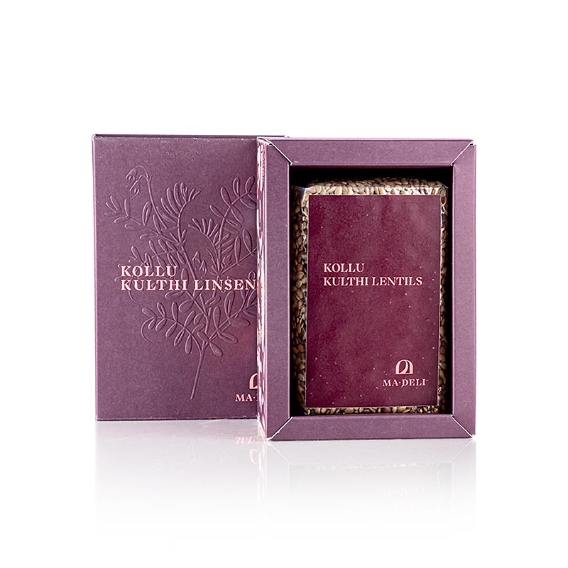 Lentejas Kollu Kulthi, variedad antigua de Tamil Nadu, India, Ma - Deli - 1 kilogramo - caja