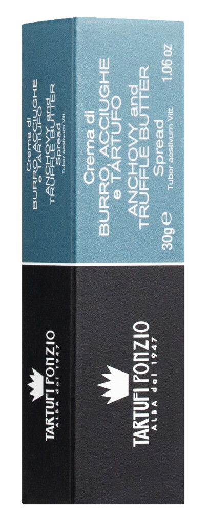 Crema di burro, acciughe e tartufo, mentega, ikan teri dan krim truffle, Tartufi Ponzio - 30 g - Bagian