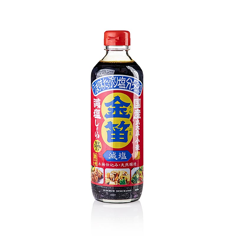 Genen - Soijakastike, Shoyu, pelkistetty suola, Fueki, Japani - 600 ml - Pullo