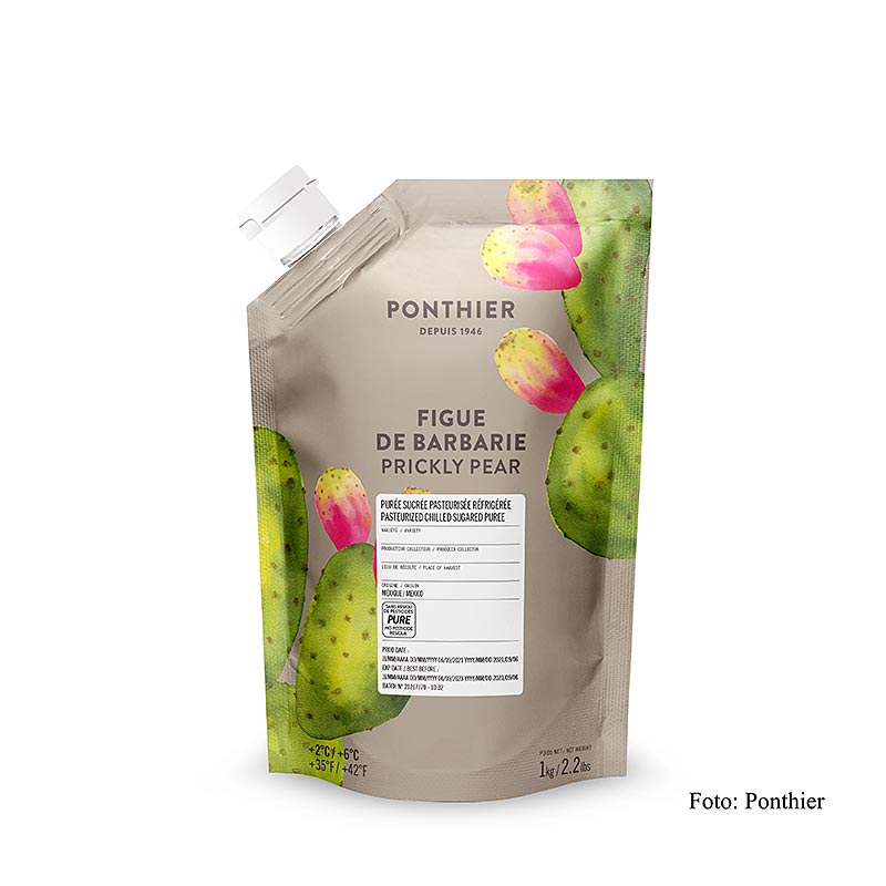 Ponthier Püree - Kaktusfeige, mit Zucker - 1 kg - Beutel