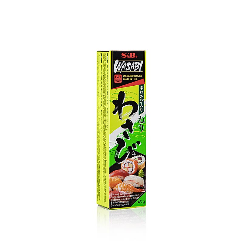Wasabi - Rrike jeshile - paste, me kokerr te imet, me wasabi te vertete - 43 g - tub