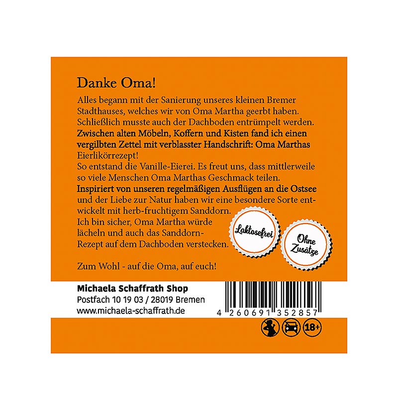 Michaela Schaffrath Licor d`ou d`arc d`arc, 20% vol. - 500 ml - Ampolla