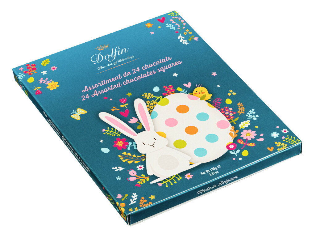 24 mini desek Carre, 24 Napolitain, ruzne, Dolfin - 108 g - balicek