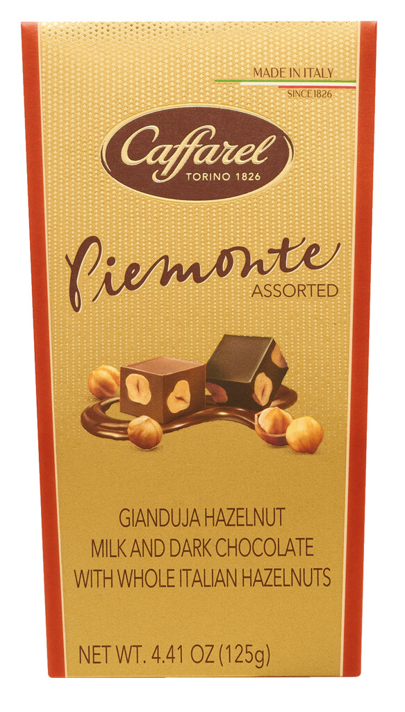 Aneka Piemonte Golden Ballotin, praline hazelnut dengan pelbagai Gianduia, pek, Caffarel - 125g - pek