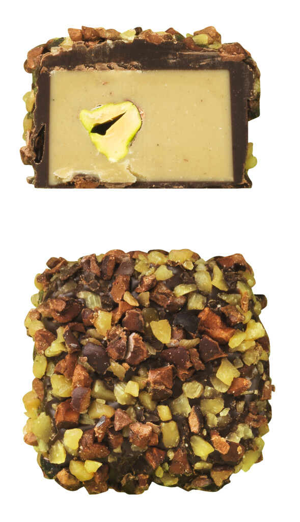 Cubotto Chocoviar Creme Pistacchio, praline gemaakt van pure chocolade met pistachecrème, Venchi - 1000g - kg