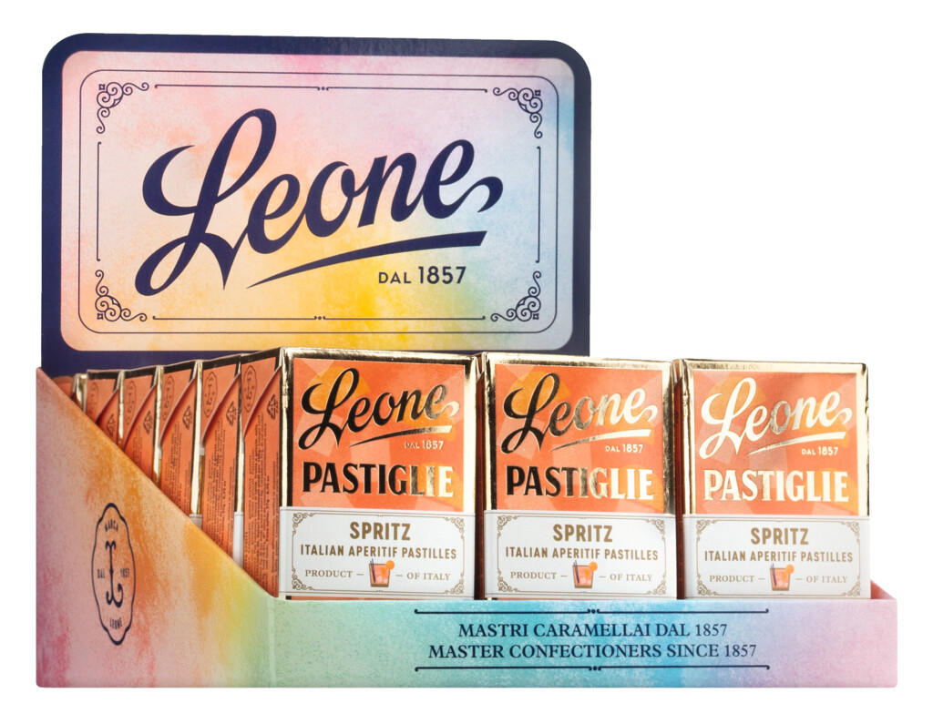 Pastiglie Spritz, Candy Aperitivo Spritz, Display, Leone - 18 x 27 g - syna