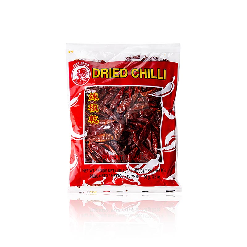 Piments rouges seches, entiers, COCK - 100 g - sac