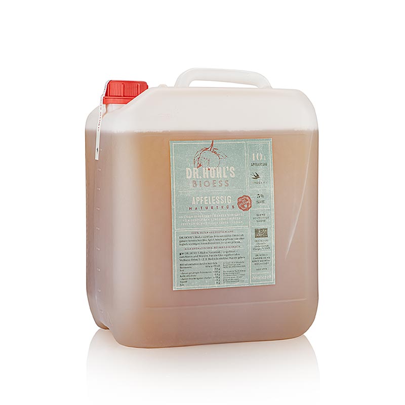 Dr. HOHL`S BioEss aceto di mele naturalmente torbido, vegano, 5% di acidita, biologico - 10 litri - contenitore