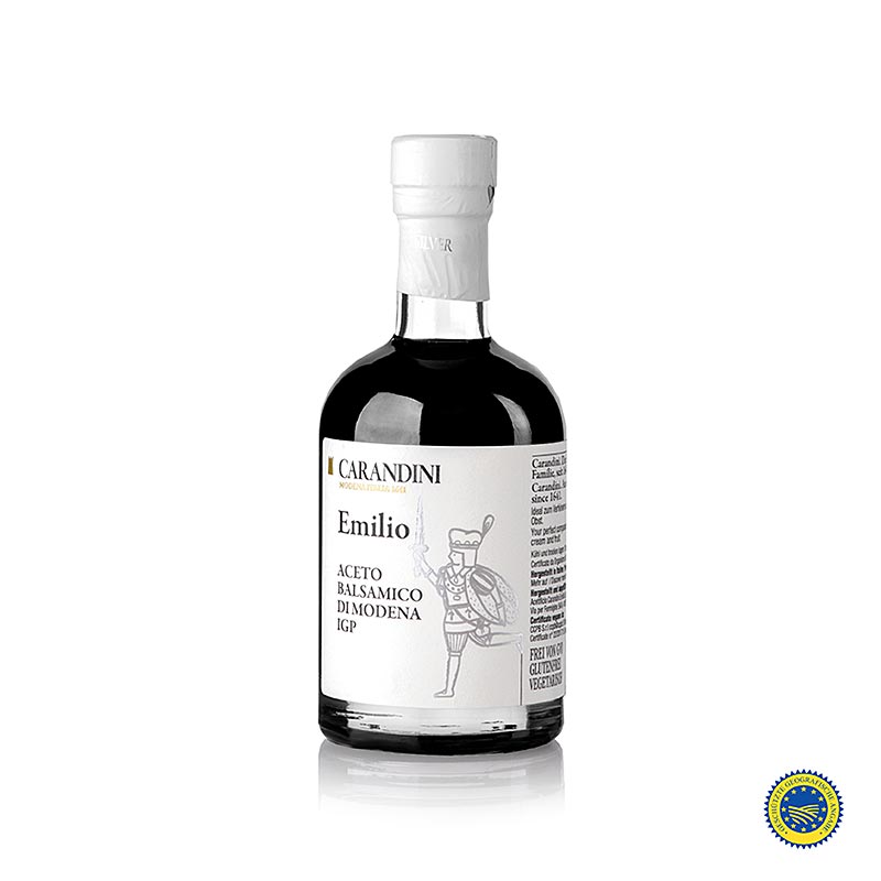 Aceto Balsamico di Modena BGA, Emilio Speciale Zilver, 2 J, Carandini - 250 ml - stuk