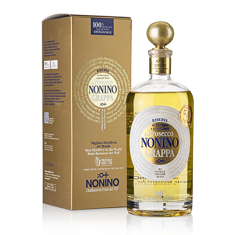 Grappa Monovitigno Il Prosecco Tønder, Grapesortgrappa, 41% vol., Nonino - 700 ml - flaske