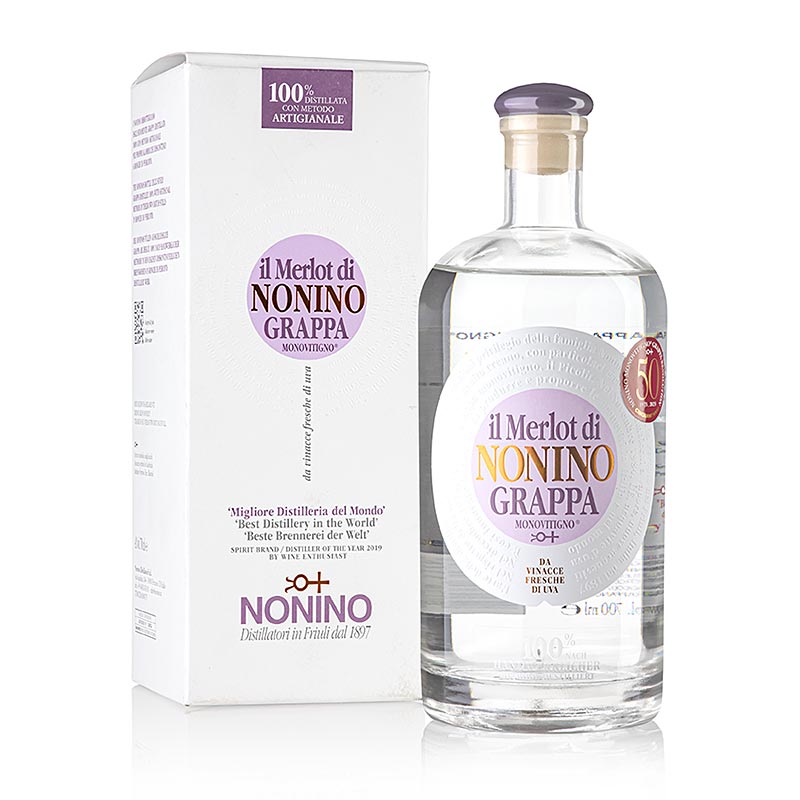 Grappa Monovitigno Il Merlot, odruda grappa, 41 % obj., Nonino - 700 ml - Lahev