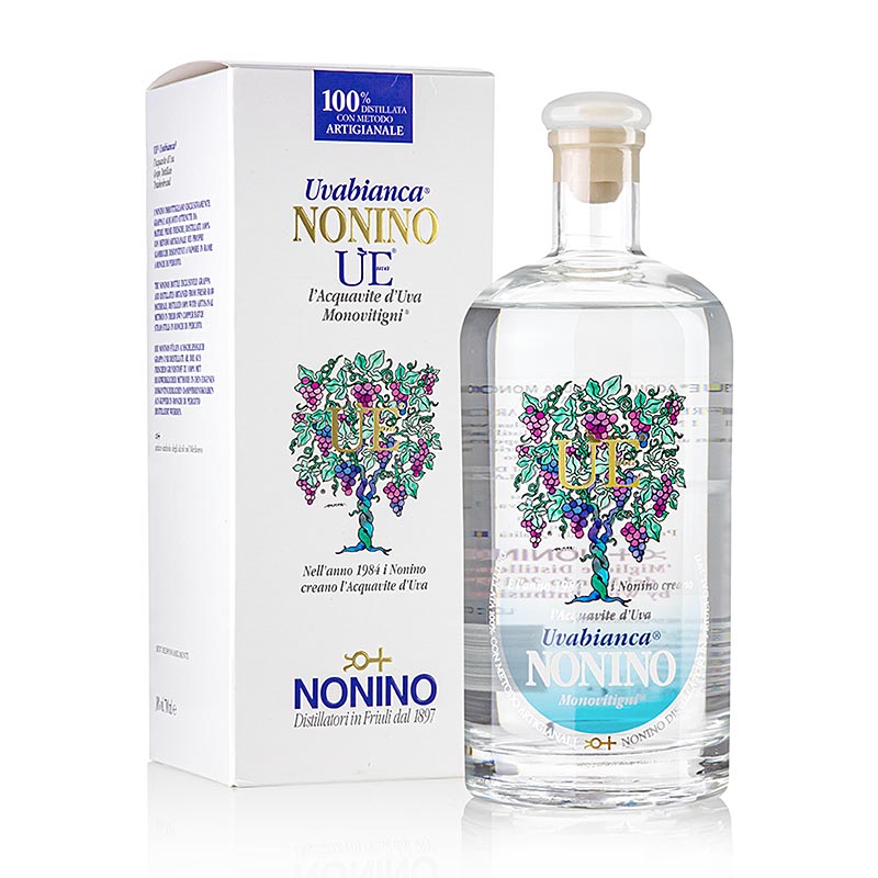 UE - Uvabianca, hafif uzumlerden yapilan uzum brendi, %38 hacim, Nonino - 700 ml - Sise