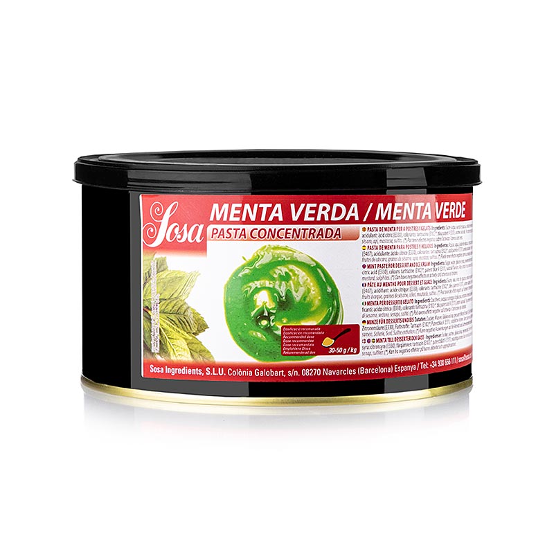 Sosa Paste - mynte, groenn, smaksatt - 1,5 kg - kan