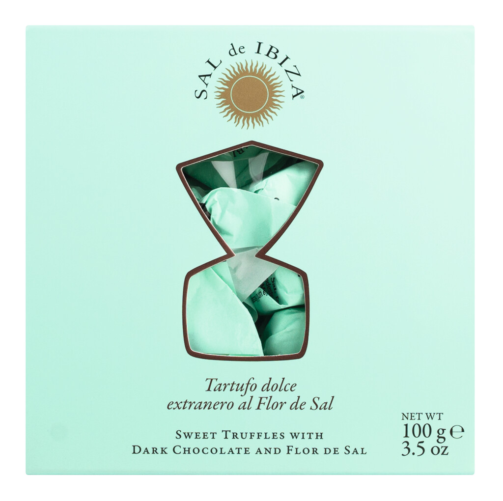 Darcekova kazeta Tartufi Extraneri, pralinky z tmavej cokolady, Sal de Ibiza - 100 g - Kus