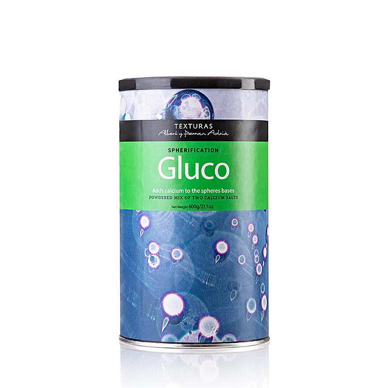 Gluco (kalsiumglukonat og laktat), Texturas Ferran Adria, E 578, E 327 - 600 g - kan