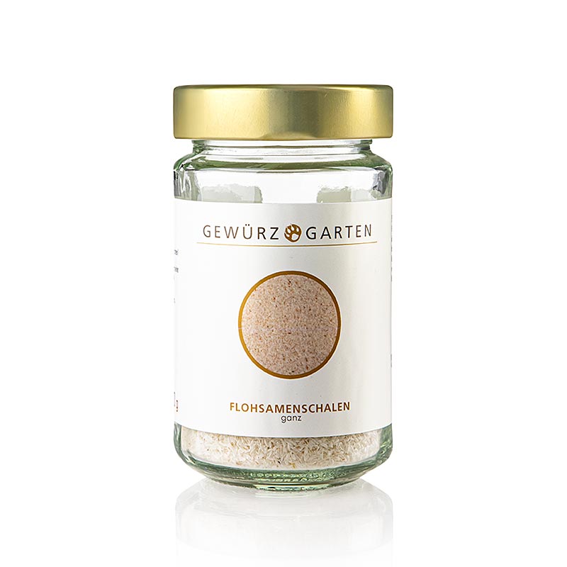 Cascas de psyllium de jardim de especiarias, inteiras - 50g - Vidro