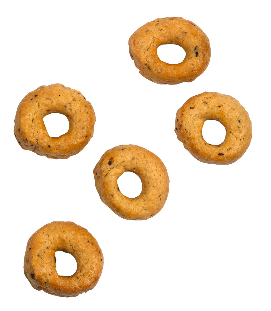 Tarallini Pomodoro e Basilico, galletas saladas con tomate y albahaca, Terre dei Trulli - 230 gramos - bolsa