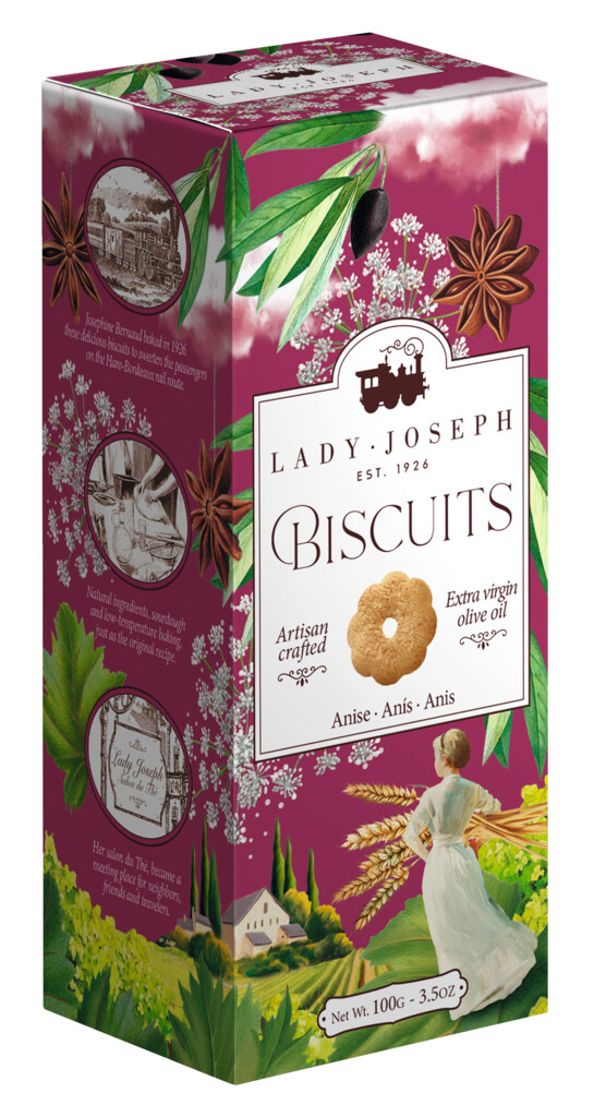 Anisette Cookie, pecivo vyrobene z extra panenskeho olivoveho oleja a anizu, Lady Joseph - 100 g - balenie