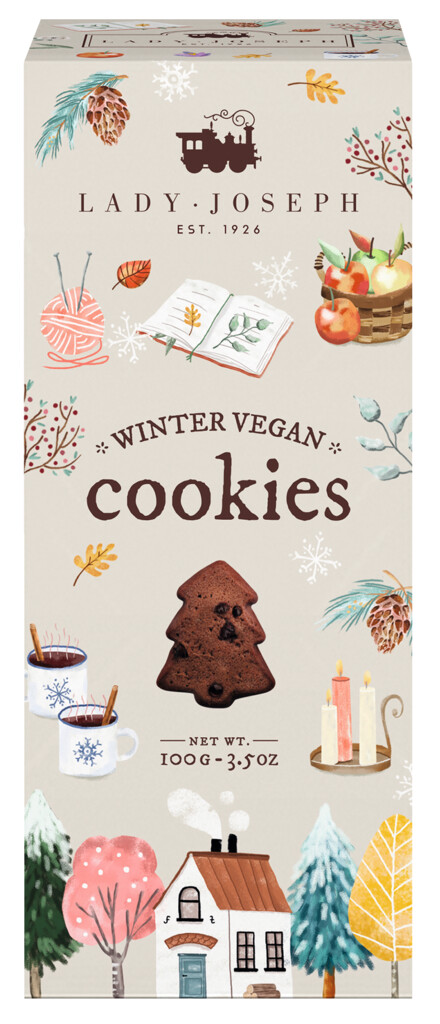 Galetes d`hivern, galetes amb trossets de xocolata, veganes, Lady Joseph - 100 g - paquet