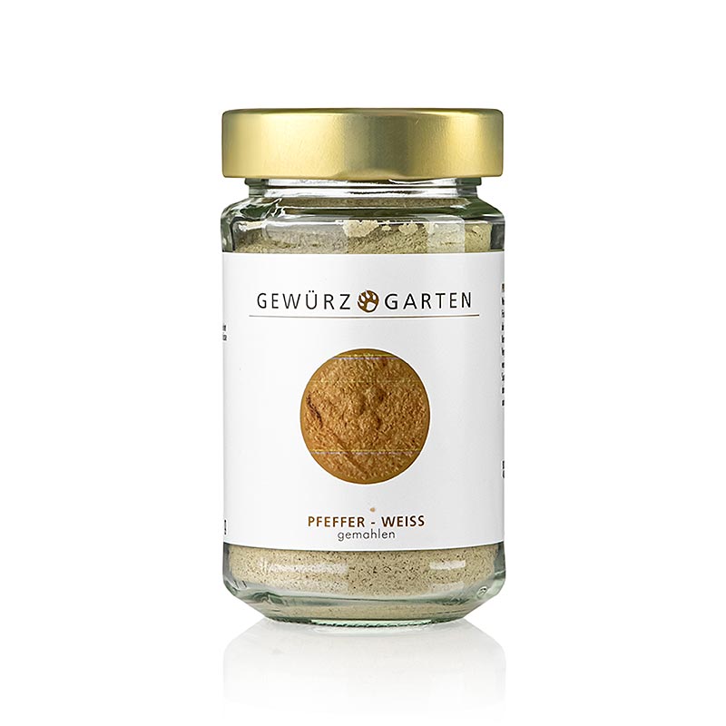 Gewürzgarten Pfeffer, weiß, gemahlen - 120 g - Glas