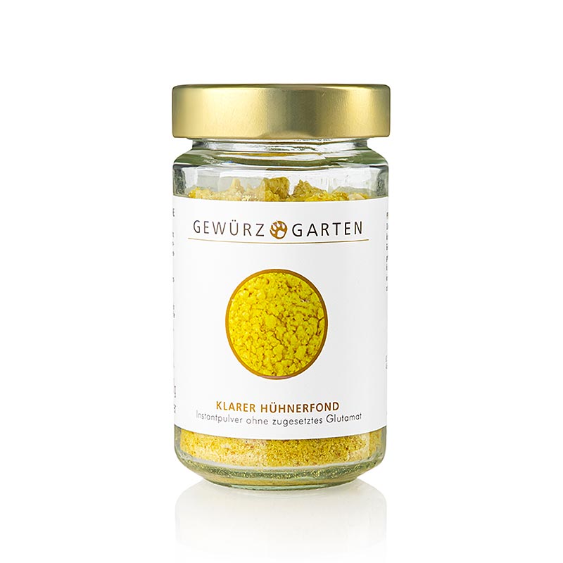 Gewurzgarten Caldo de galinha transparente, po instantaneo, sem adicao de glutamato - 160g - Vidro