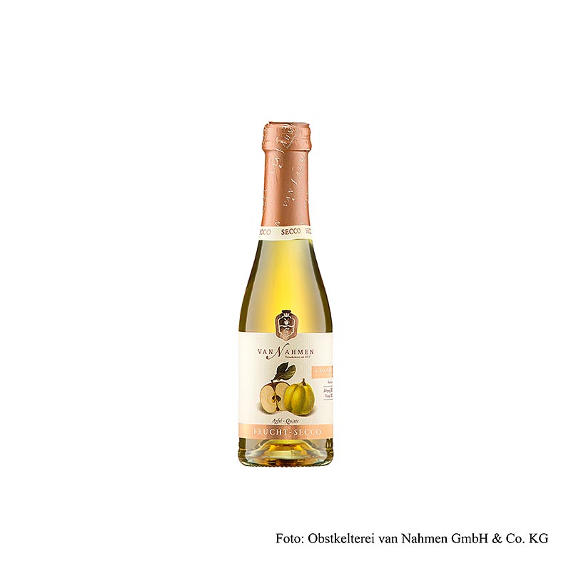 Van Nahmen Apple - Kvitten mousserande vin, alkoholfritt, ekologiskt - 200 ml - Flaska