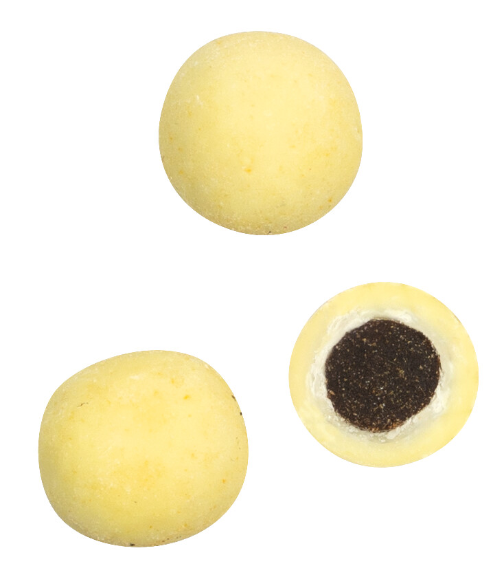 Passion Power, Lakritz in weißer Schokolade m.Passionsfrucht, Møn Dragee - 150 g - Stück