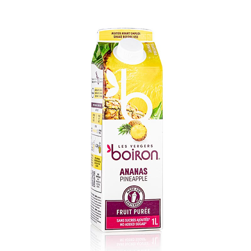 Puree d`ananas Boiron, pasteurisee, 100% fruits - 1 litre - sac