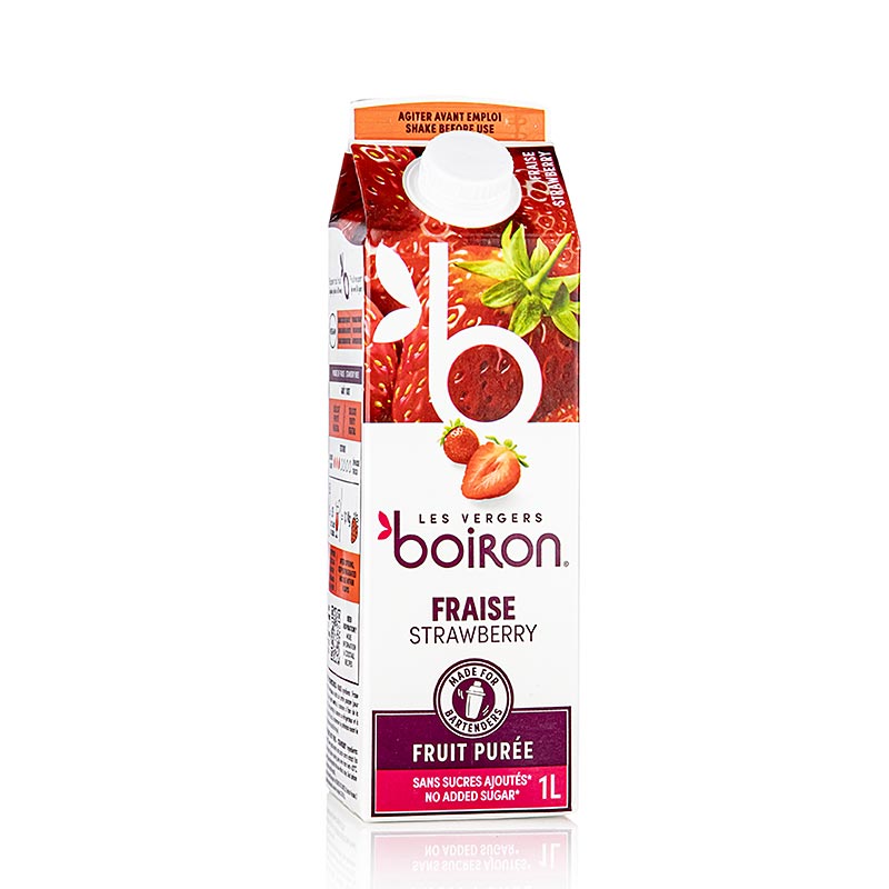 Boiron jordbaerpure, pasteurisert - 1 liter - Tetra pakke