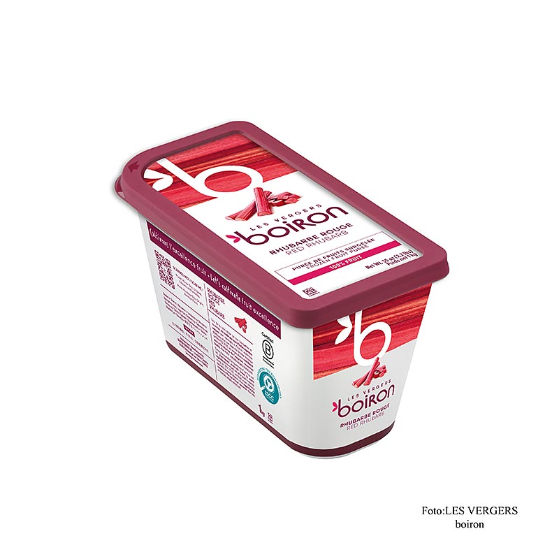 Boiron rabarberpure, roed, usoedet (ARR0C6) - 1 kg - PE-skal