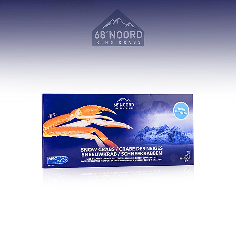 Snoekrabbebein og kloer, delt, kokt, 68°Noord - 400 g, 6 x 400 g - Papp
