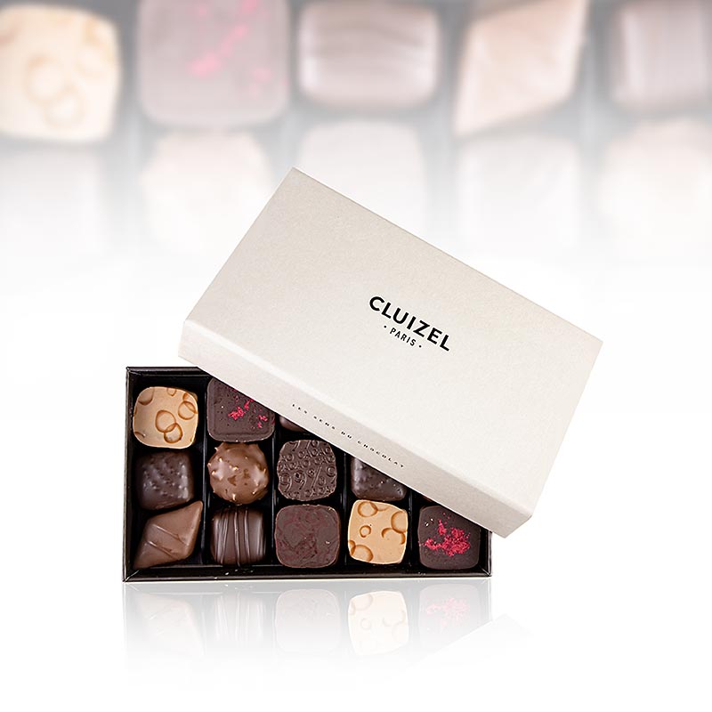 Coffret No. 15 - Surtido de bombones de 15 piezas, Michel Cluizel - 165 g, 15 piezas - caja
