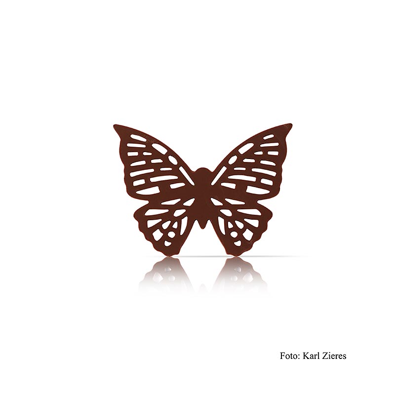 Decoration papillon en chocolat, noir, Dobla - 135 g, 96 pieces - Carton