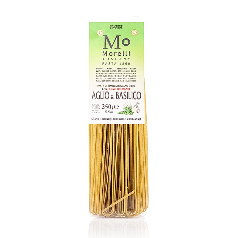 Morelli 1860 Linguine, with garlic, basil and wheat germ - 250 g - bag