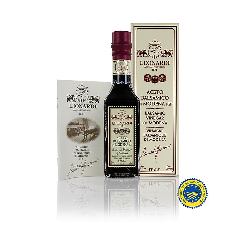 Leonardi - Aceto Balsamico di Modena IGP / g.g.A., Francobollo, 6 Jahre L192 - 250 ml - Flasche