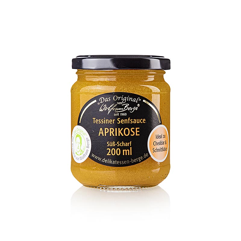 Originalni sos od senfa od kajsije Ticino, Wolfram Berge - 200ml - Staklo