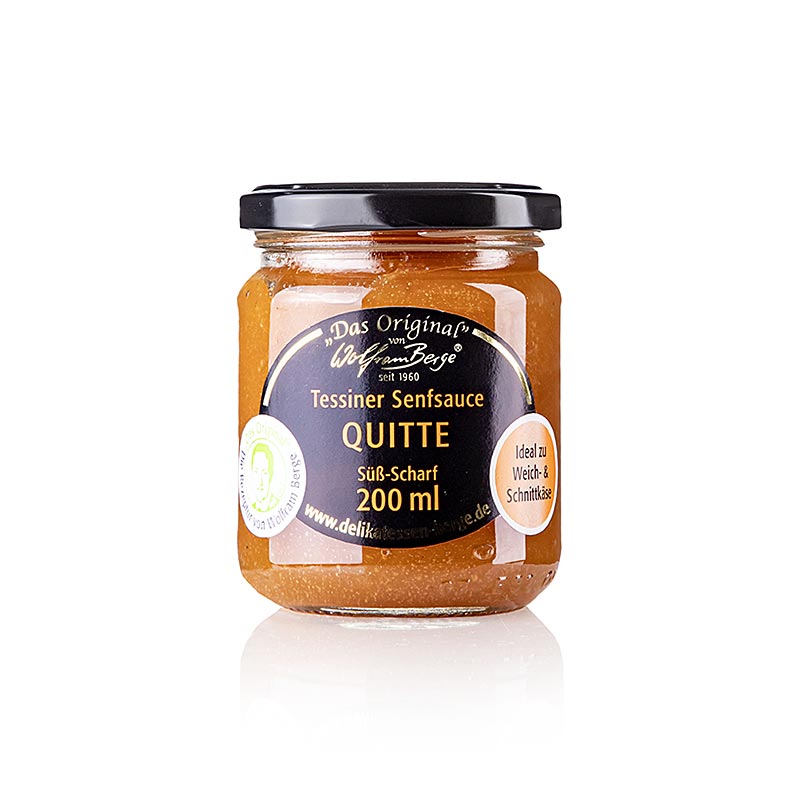 Original Ticino Quince Senapssas, Wolfram Berge - 200 ml - Glas